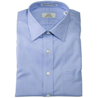The Charleston - Wrinkle-Free Herringbone Cotton Dress Shirt in Blue by Cooper & Stewart