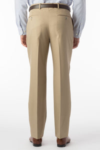 Comfort-EZE Micro Nano Performance Gabardine Trouser in Tan, Size 36 (Dunhill Traditional Fit) by Ballin
