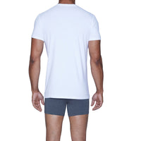 Crew Neck Undershirt in White by Wood Underwear
