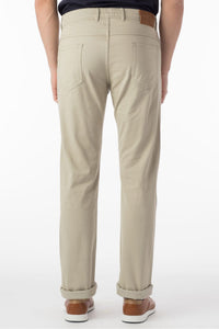 Perma Color Pima Twill 5-Pocket Pants in Stone (Crescent Modern Fit) by Ballin
