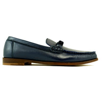 Hilton Sheepskin Braided Bit Loafer in Navy by Alan Payne Footwear