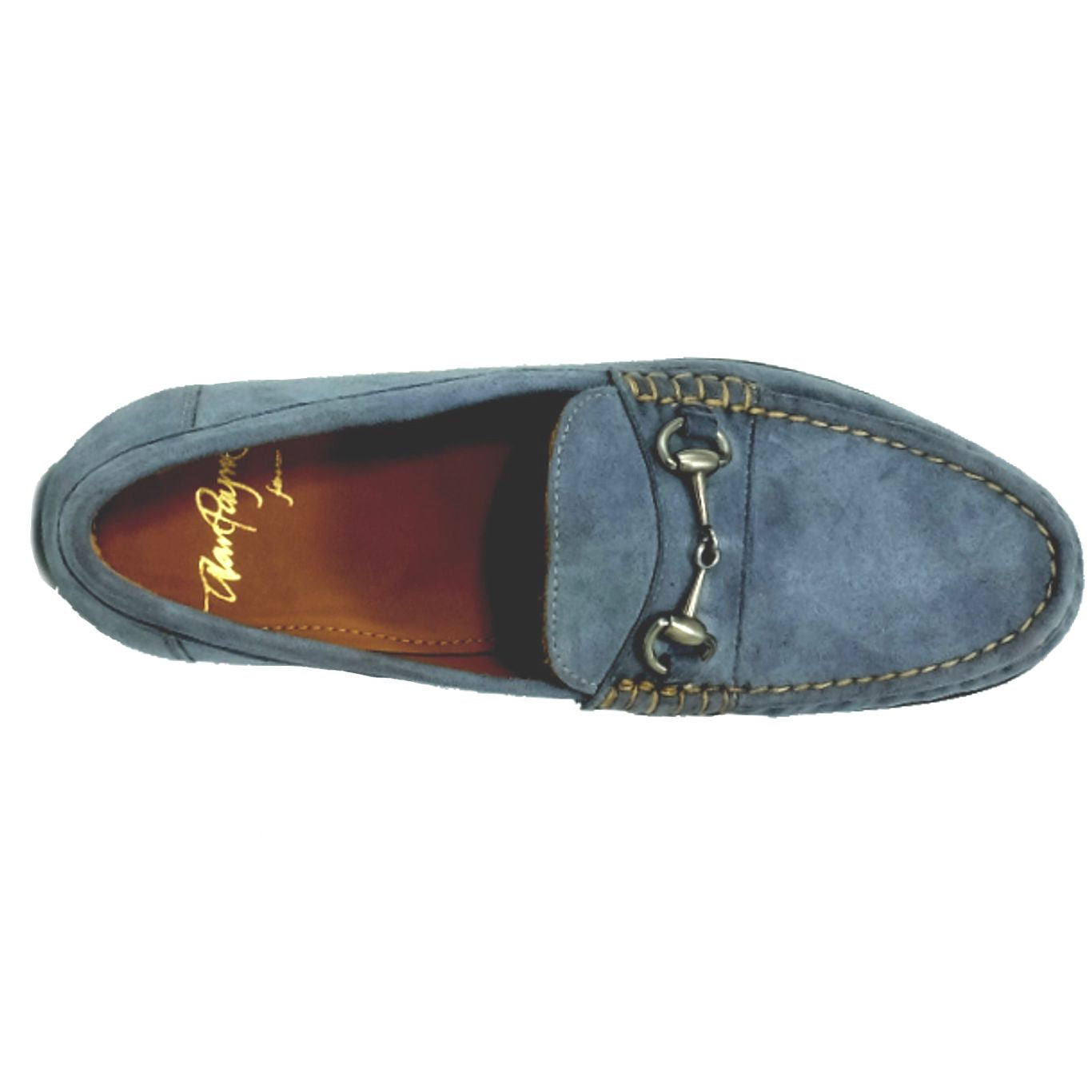 Snaffle Suede Bit Loafer in Light Blue by Alan Payne Footwear