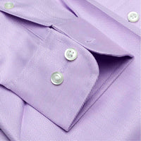 The Charleston - Wrinkle-Free Herringbone Cotton Dress Shirt in Lavender by Cooper & Stewart