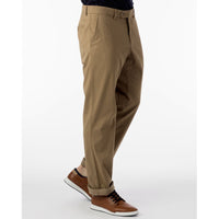 Perma Color Pima Twill Khaki Pants in British Tan (Flat Front Models) by Ballin