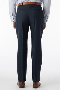 Comfort-EZE Micro Nano Performance Gabardine Trouser in Navy (Dunhill Traditional Fit) by Ballin