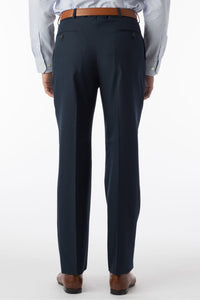 Comfort-EZE Micro Nano Performance Gabardine Trouser in Navy (Dunhill Traditional Fit) by Ballin
