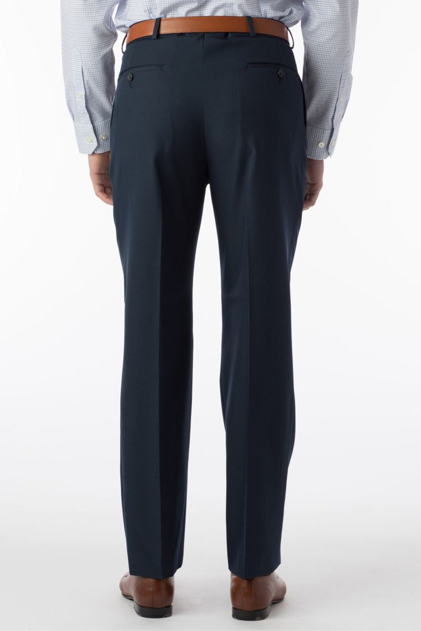 Comfort-EZE Micro Nano Performance Gabardine Trouser in Navy (Dunhill Traditional Fit) by Ballin