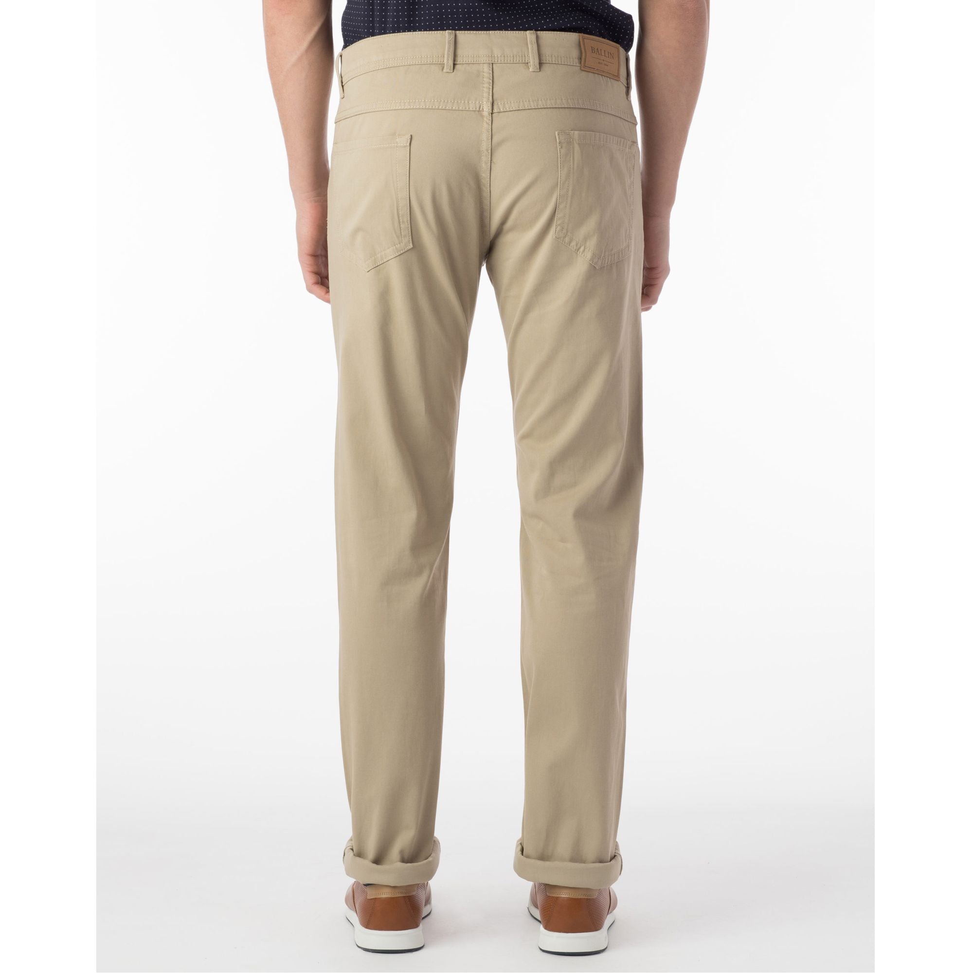 Perma Color Pima Twill 5-Pocket Pants in True Khaki, Size 36 (Crescent Modern Fit) by Ballin