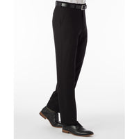 Comfort-EZE Commuter Bi-Stretch Gabardine Trouser in Black (Flat Front Models) by Ballin