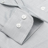 The Dover - Wrinkle-Free Graph Check Cotton Dress Shirt in Black (Size 15 1/2 - 32/33) by Cooper & Stewart