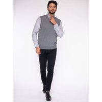 Cotton Cashmere Classic V-Neck Sweater Vest (Choice of Colors) by Alashan Cashmere
