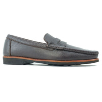 Worchester Bison Leather Penny Loafer in Brown by Alan Payne Footwear