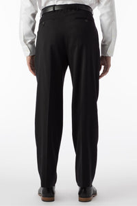 Comfort-EZE Micro Nano Performance Gabardine Trouser in Black (Manchester Pleated Model) by Ballin
