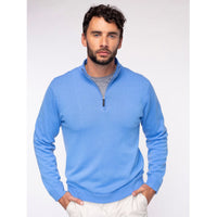 1/4 Zip Mock Neck 100% Cashmere Pullover Sweater (Choice of Colors) by Alashan Cashmere