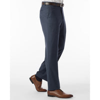 Sharkskin Super 120s Worsted Wool Comfort-EZE Trouser in New Navy, Size 31 (Dunhill Traditional Fit) by Ballin