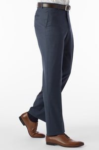 Sharkskin Super 120s Worsted Wool Comfort-EZE Trouser in New Navy, Size 31 (Dunhill Traditional Fit) by Ballin