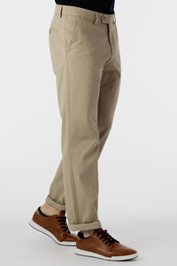 Perma Color Pima Twill Khaki Pants in True Khaki, Size 40 (Atwater Modern Fit) by Ballin