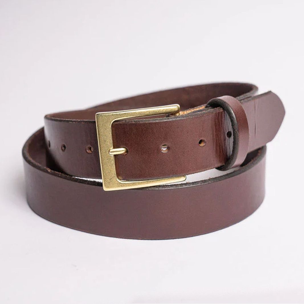 Hickory Brown Bridle Leather Belt by Hooks Crafted Leather Co