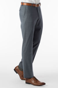 Super 120s Luxury Wool Serge Comfort-EZE Trouser in Slate Blue (Flat Front Models) by Ballin