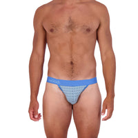 Jock Strap in Steel Blue Rings by Wood Underwear