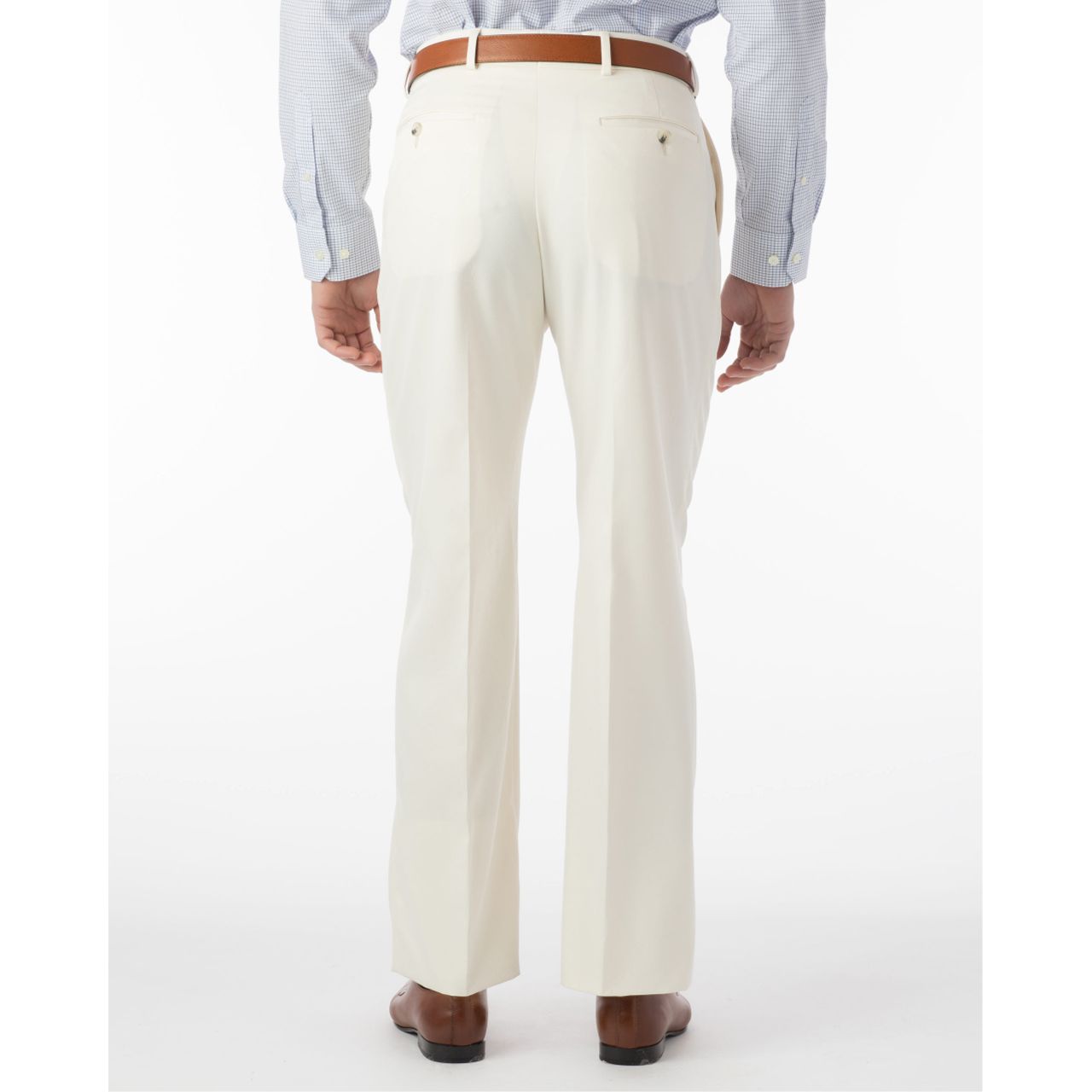 Comfort-EZE Micro Nano Performance Gabardine Trouser in Oyster (Dunhill Traditional Fit) by Ballin