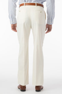 Comfort-EZE Micro Nano Performance Gabardine Trouser in Oyster, Size 40 (Dunhill Traditional Fit) by Ballin