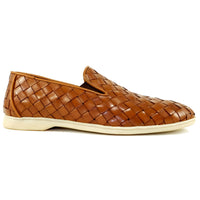 Napoli Woven Casual Loafer in Tan Calfskin by Alan Payne Footwear