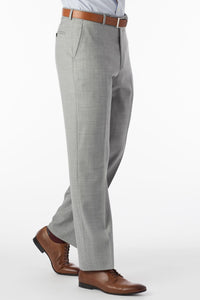 Super 120s Luxury Wool Serge Comfort-EZE Trouser in Light Grey, Size 36 (Dunhill Traditional Fit) by Ballin