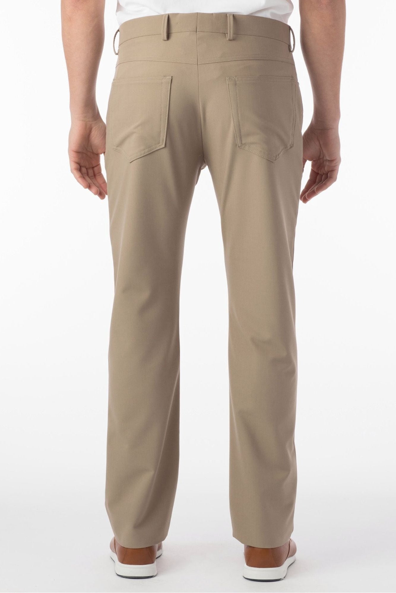 Comfort-EZE 5-Pocket Commuter Bi-Stretch Gabardine Pant in Khaki, Size 34 (Connor Modern Fit) by Ballin