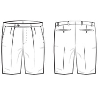 Micro Nano Travel Twill Performance Gabardine Pleated Shorts in Tan by Ballin