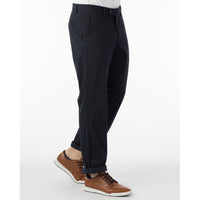 Perma Color Pima Twill Khaki Pants in Navy (Flat Front Models) by Ballin