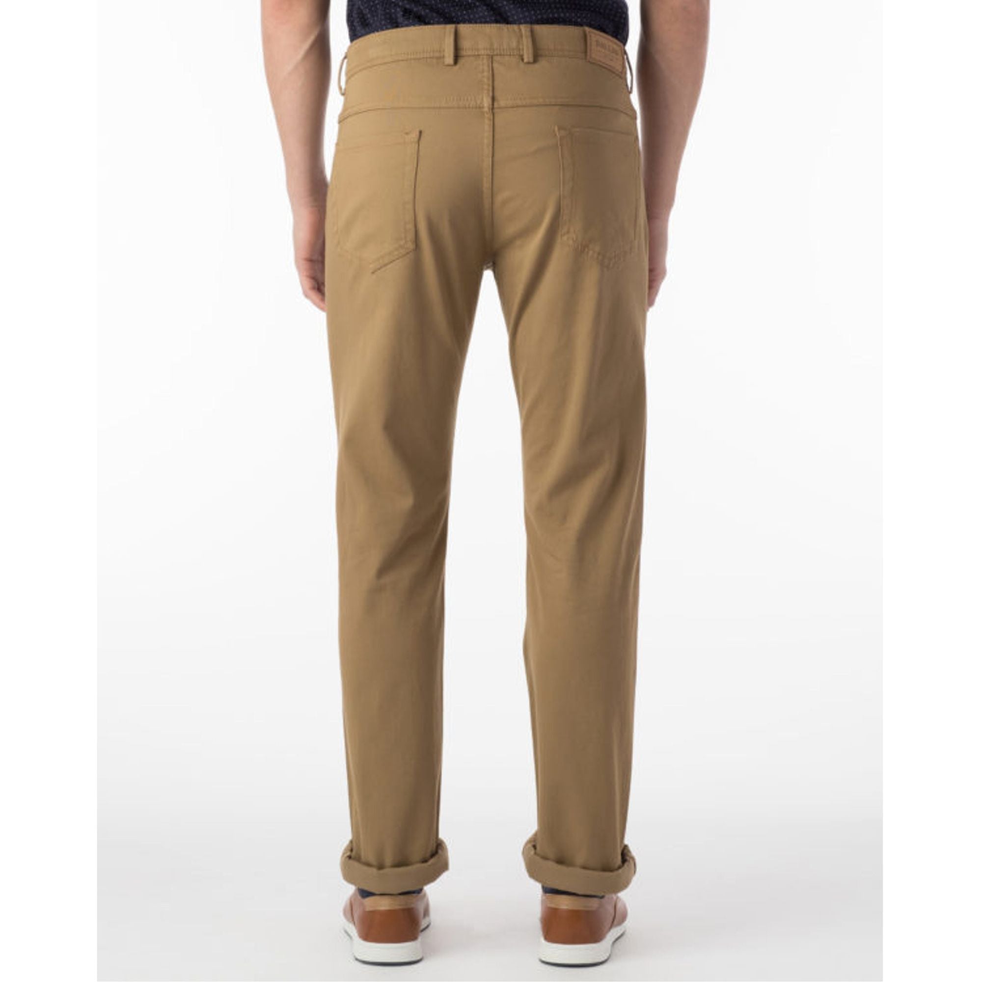 Perma Color Pima Twill 5-Pocket Pants in British Tan (Crescent Modern Fit) by Ballin