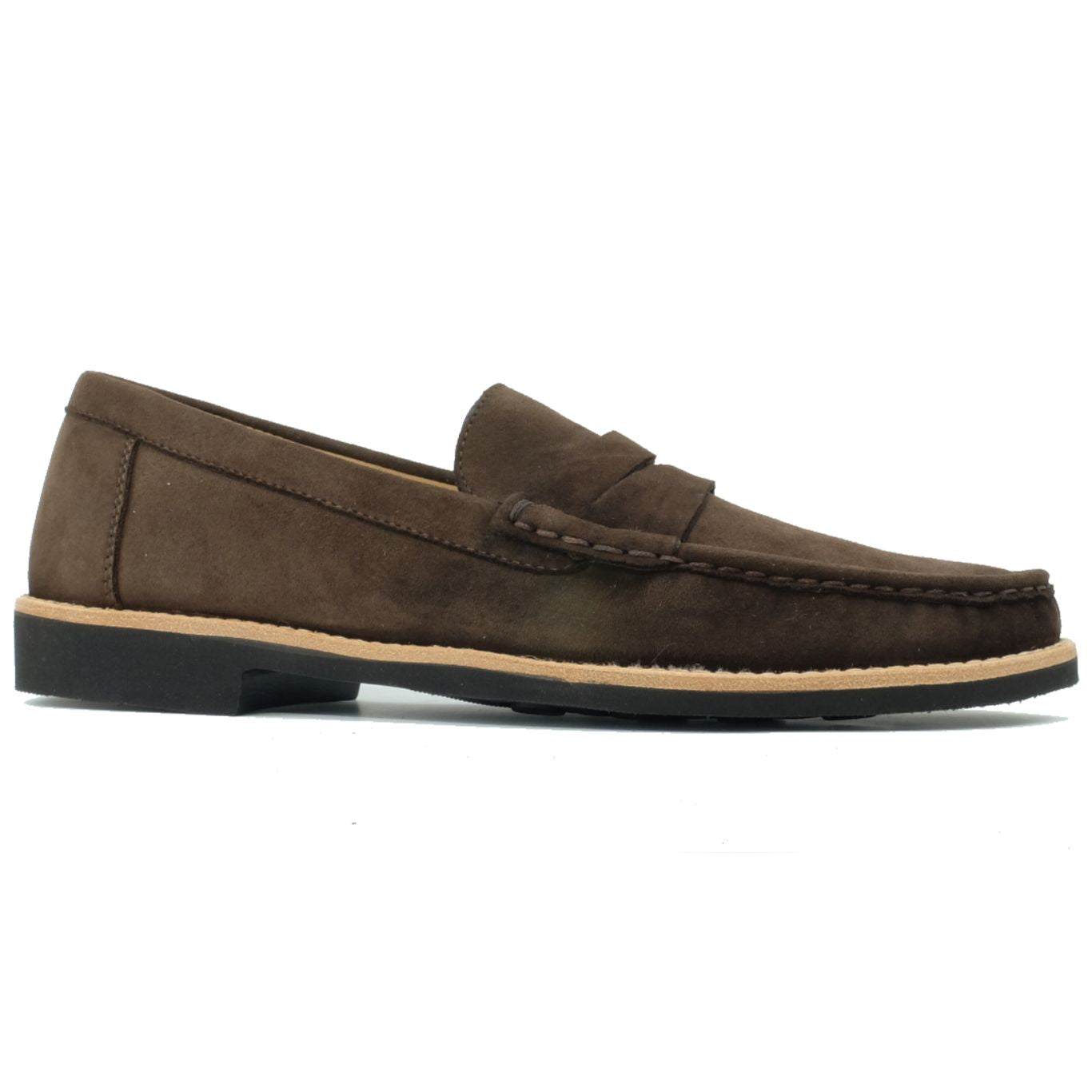 Worchester Suede Penny Loafer in Brown by Alan Payne Footwear