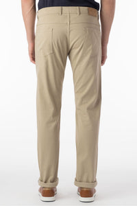 Perma Color Pima Twill 5-Pocket Pants in True Khaki (Crescent Modern Fit) by Ballin