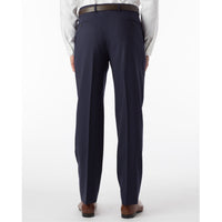 Super 120s Wool Travel Twill Comfort-EZE Trouser in New Navy, Size 36 (Dunhill Traditional Fit) by Ballin