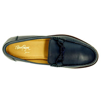 Hilton Sheepskin Braided Bit Loafer in Navy by Alan Payne Footwear