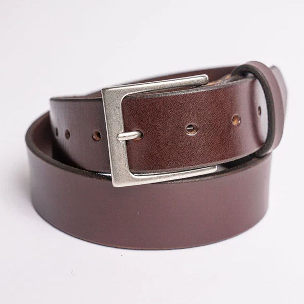 Hickory Brown Bridle Leather Belt by Hooks Crafted Leather Co