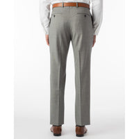 Sharkskin Super 120s Worsted Wool Comfort-EZE Trouser in Black and White (Flat Front Models) by Ballin