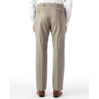 360° Luxury Performance Wool Tropical Flat Front Trouser in Sand by 6 East by Ballin