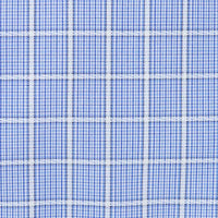 The Medina - Wrinkle-Free Overlay Check Cotton Dress Shirt in Blue by Cooper & Stewart