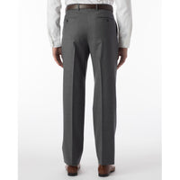 Super 120s Luxury Wool Serge Comfort-EZE Trouser in Medium Grey (Flat Front Models) by Ballin