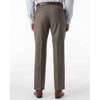 Sharkskin Super 120s Worsted Wool Comfort-EZE Trouser in Light Brown (Flat Front Models) by Ballin