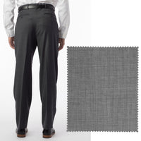 Sharkskin Super 120s Worsted Wool Comfort-EZE Trouser in Black and White (Manchester Pleated Model) by Ballin
