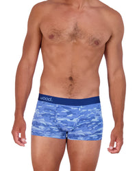 Trunk Style Briefs in Blue Camo by Wood Underwear