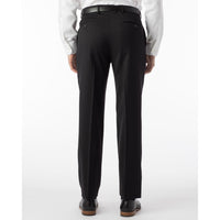 Super 120s Wool Gabardine Comfort-EZE Trouser in Black, Size 40 (Dunhill Traditional Fit) by Ballin