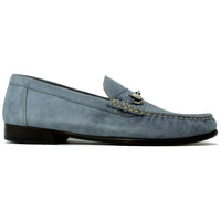 Snaffle Suede Bit Loafer in Light Blue by Alan Payne Footwear