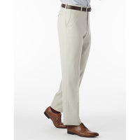 Comfort-EZE Micro Nano Performance Gabardine Trouser in Cream, Size 36 (Dunhill Traditional Fit) by Ballin