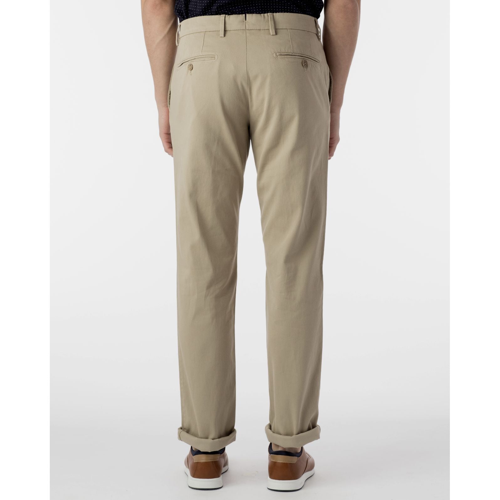 Perma Color Pima Twill Khaki Pants in True Khaki, Size 40 (Atwater Modern Fit) by Ballin