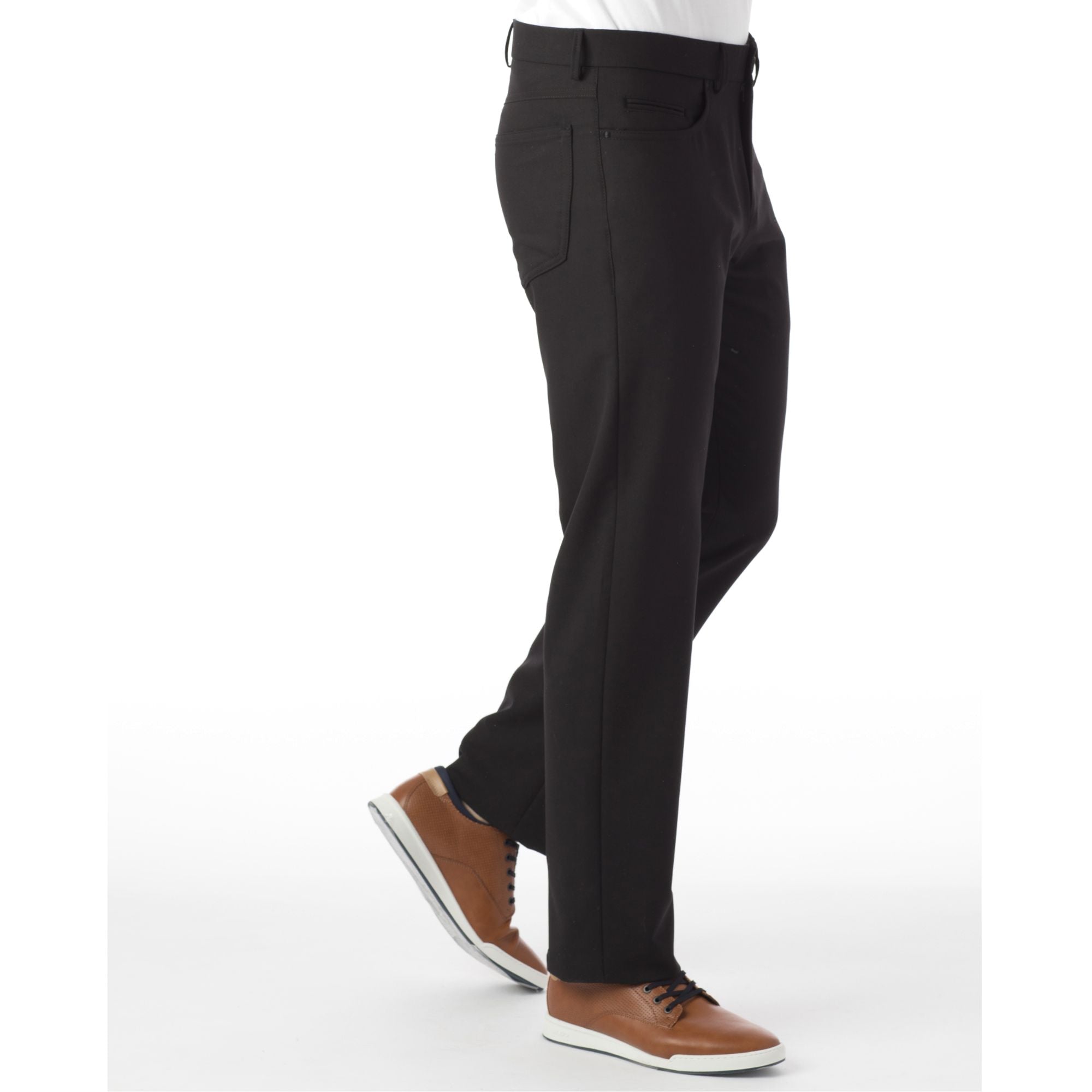 Comfort-EZE 5-Pocket Commuter Bi-Stretch Gabardine Pant in Charcoal (Connor Modern Fit) by Ballin