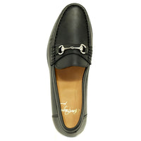 Snaffle Sheepskin Bit Loafer in Black by Alan Payne Footwear